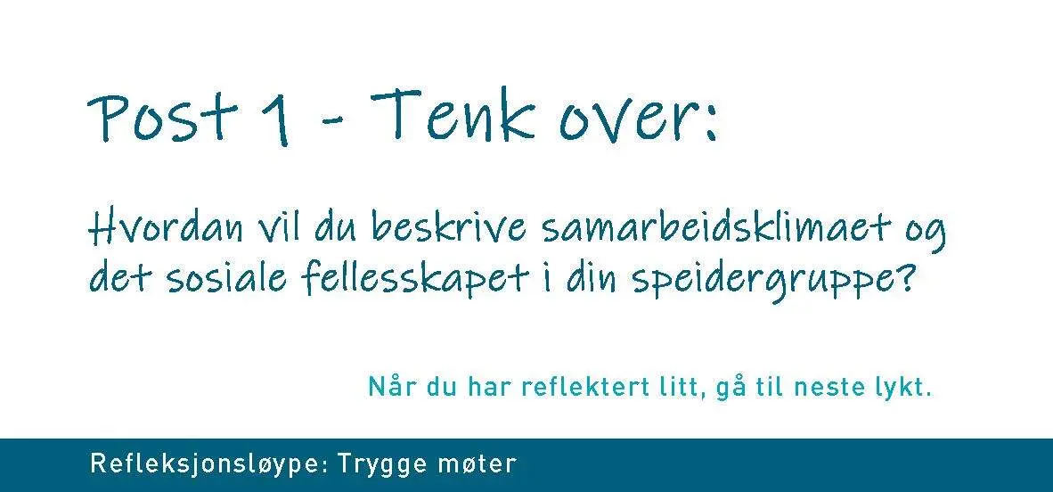 Post 1 – ledermiljø