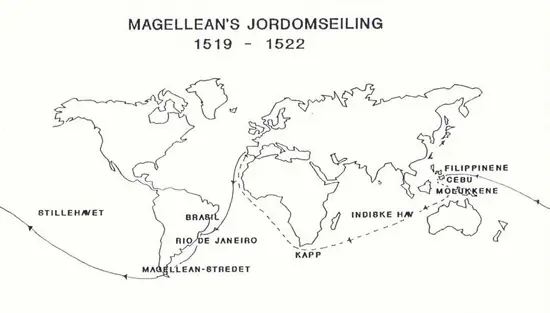 Kart over Magellans jordomseiling 1519–1522