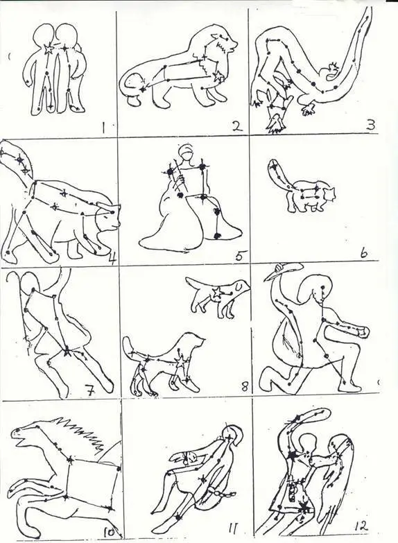 Stjernebilder-memory med tegninger uten navn